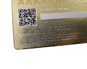 0.8 밀리미터 회원 VIP 카드 QR 코드 서명 패널 금속 금 프로스티드